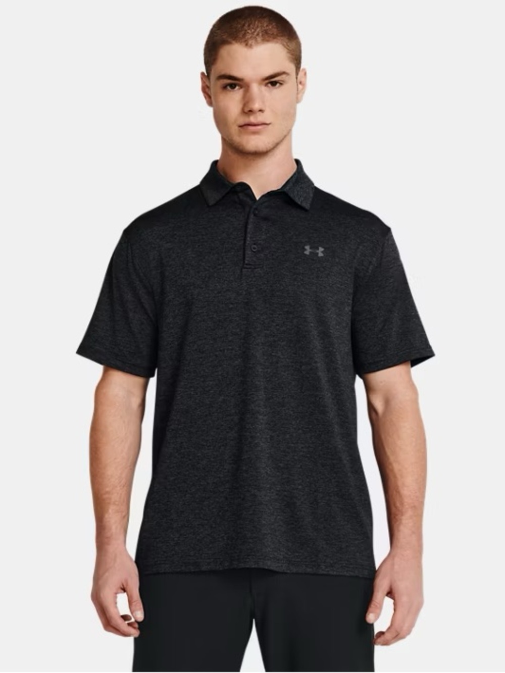 Under Armour The Playoff Polo Men’s Large Pitch Gray Performance Golf Shirt